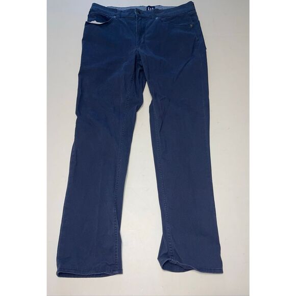 GAP Men’s Blue Straight Fit Chino Pants Size 32x30 Cotton Stretch Casual Work - Picture 1 of 5